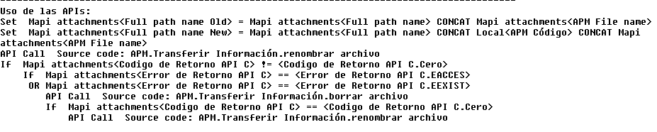 Uso del API en un diagrama de accin