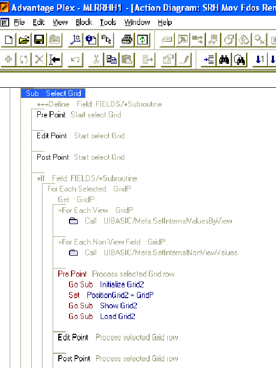 Cambios en el diagrama para la seleccin de filas